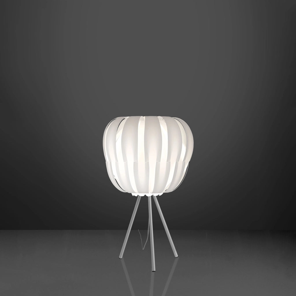 Lampada Da Scrivania 3 Piedi Moderna Queen Polilux ® Bianco E Metallo 1 Luce E27