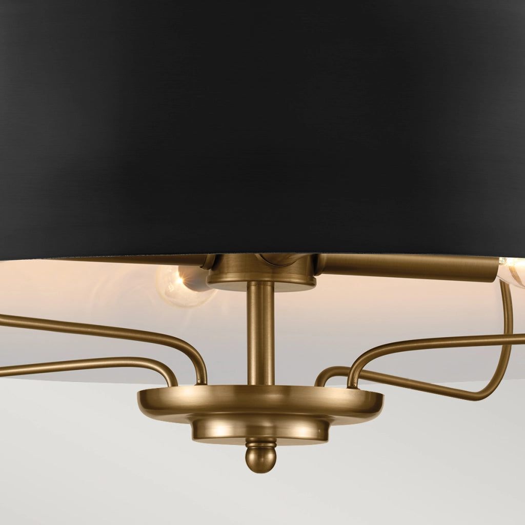 Lampada a sospensione Kichler Luella Ø56 nero/ottone 4xE14