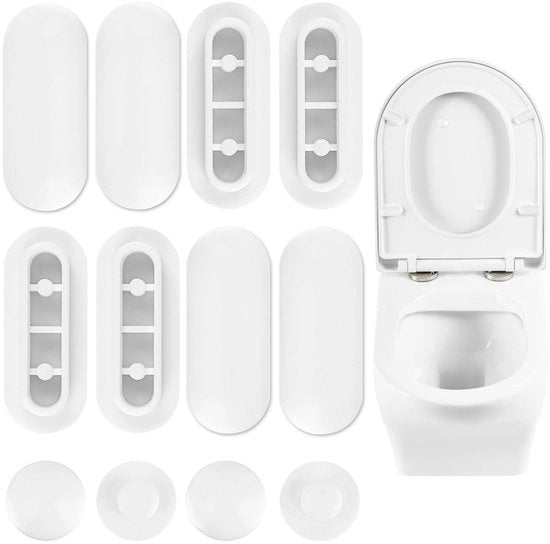 Demper per WC, 12 pezzi demper per WC, demper universale per WC, demper per WC, demper per WC, WC in plastica, demper di sostituzione per WC