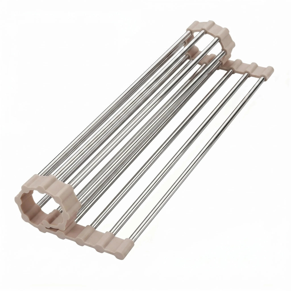 Scolapiatti Arrotolabile Per Lavello Rea P12298b Beige
