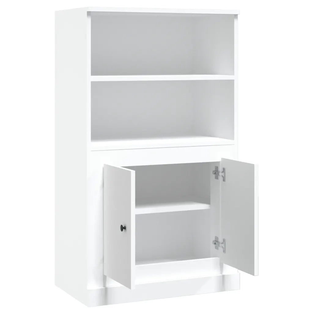 Credenza Bianca 60x35,5x103,5 cm in Legno Multistrato