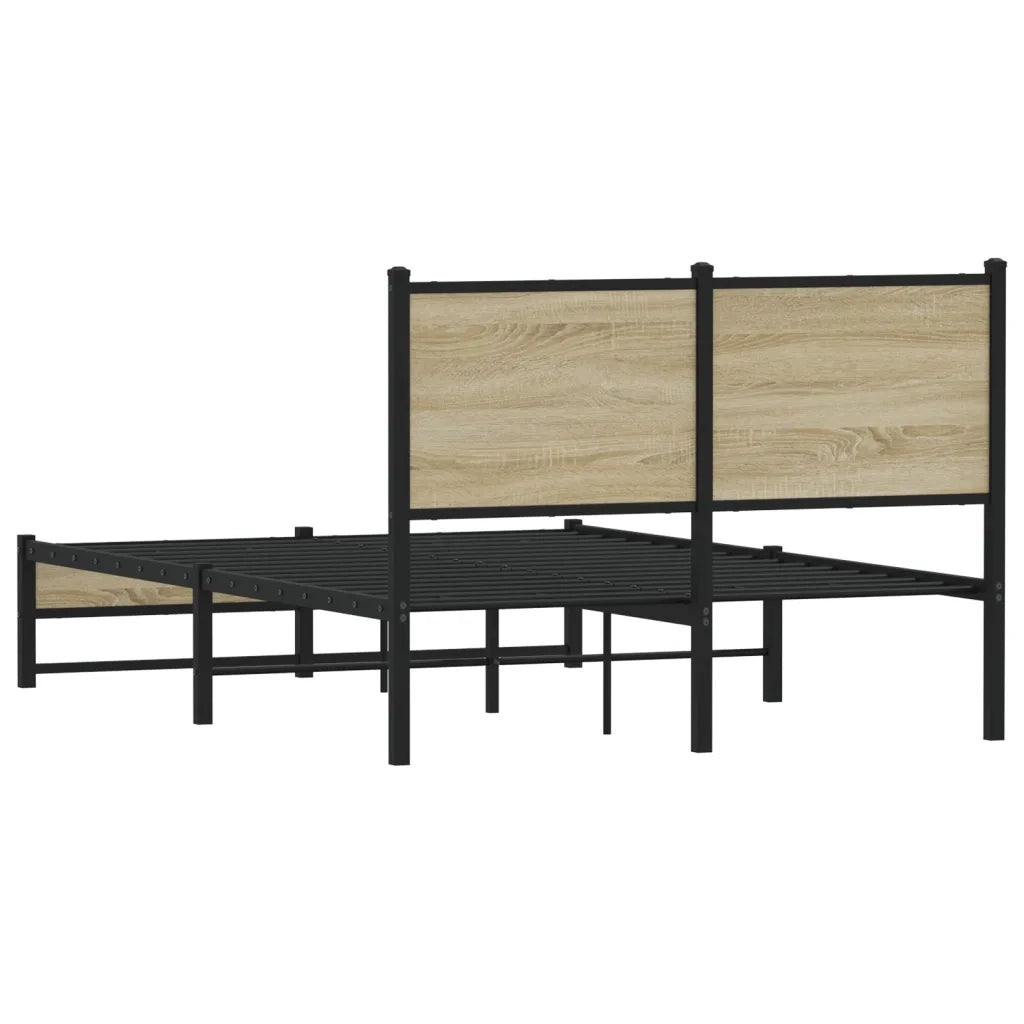Giroletto senza Materasso in Metallo-Struttura Letto Rovere Sonoma 120x200 cm 383752