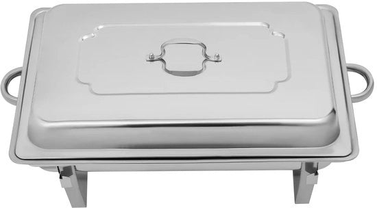 Piatto di riscaldamento per buffet - 9L - Acciaio inossidabile - Solo riscaldamento - Con coperchio