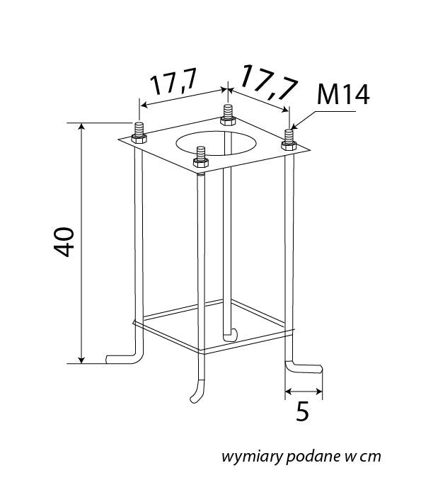 Ancoraggio lampade da giardino SU-MA Kotwa-250 40cm