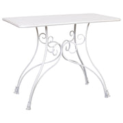 Mobile da ingresso in metallo invecchiato bianco 100x52x76