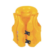 Trade Shop - Giubotto Gonfiabile Giubbino Salvagente Per Bambini Swim Kids Giallo -