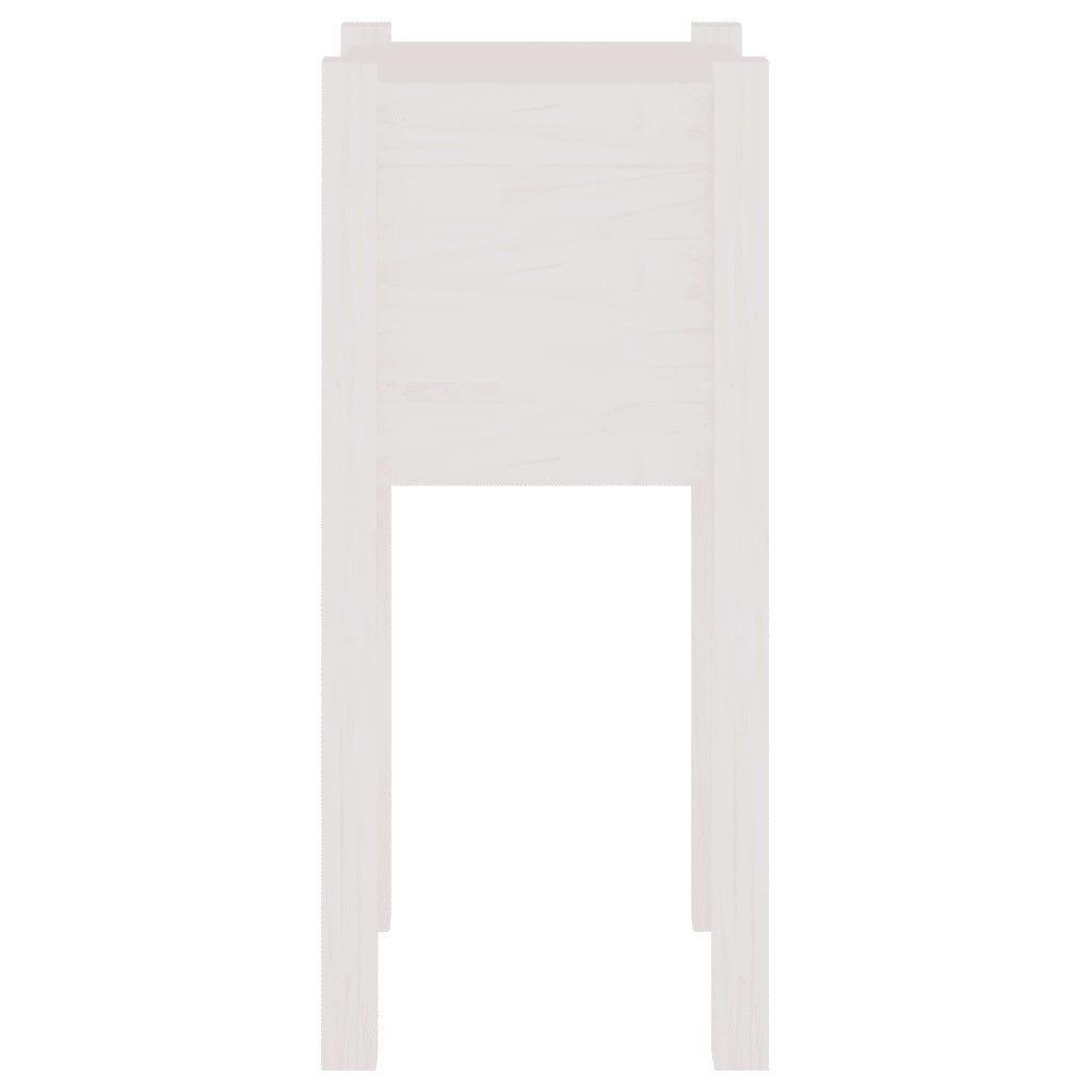 2 pz Fioriere | Cassetta per fiori | Vaso da Giardino Bianche 31x31x70 cm in Legno di Pino