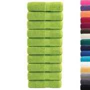Asciugamani Premium SOLUND 10 pz Verde Mela 30x30 cm 600 g/m² 137493