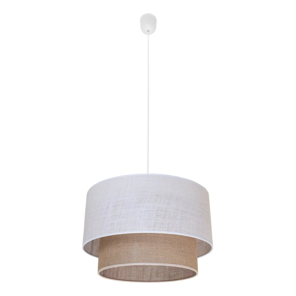 Lampada a sospensione BUENO juta bianco/beige E27 Milagro