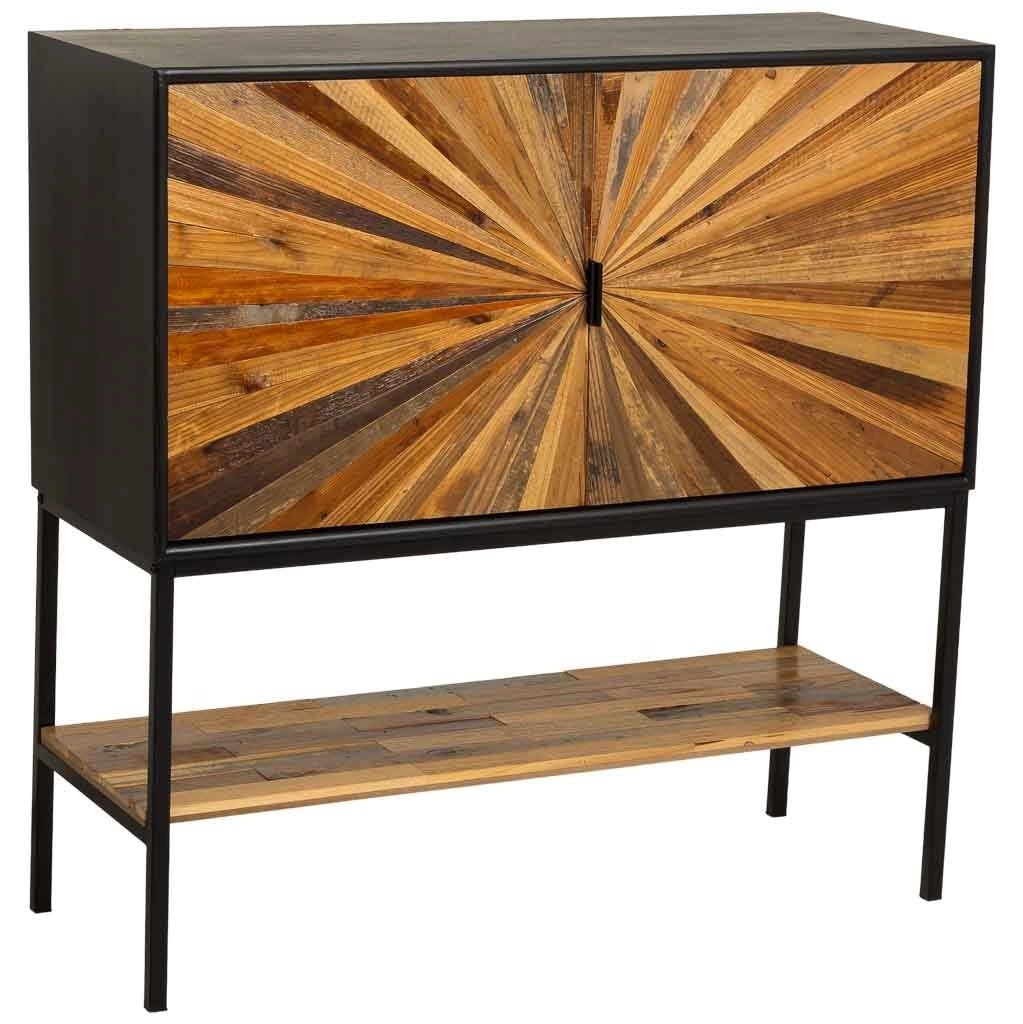 Credenza in legno di recupero marrone 100x40x100h cm
