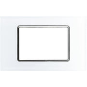 TOT Elettric T1 Placca Bianca Vetro 506 Compatibile Living Light 7M Moduli