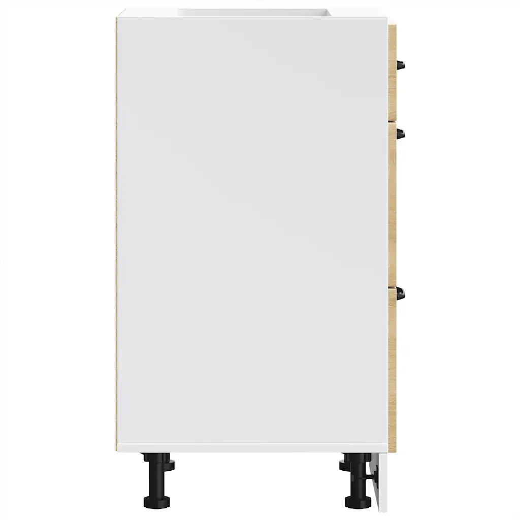 Base da Cucina Kalmar Bianco Lucido in Legno Multistrato