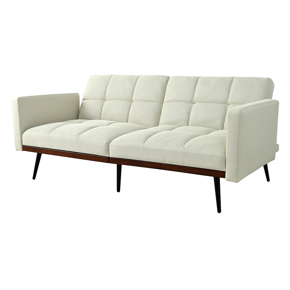 Divano futon moderno - Xylo - 146 cm - Beige - Schienale regolabile in 5 posizioni