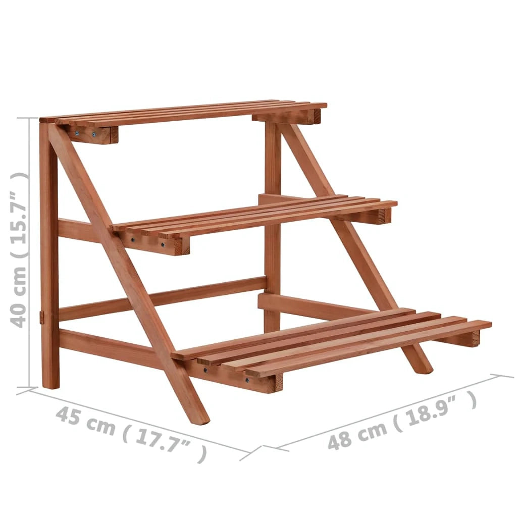 Portavasi a 3 ripiani legno di cedro 48 x 45 x 40 cm marrone 02_0045191