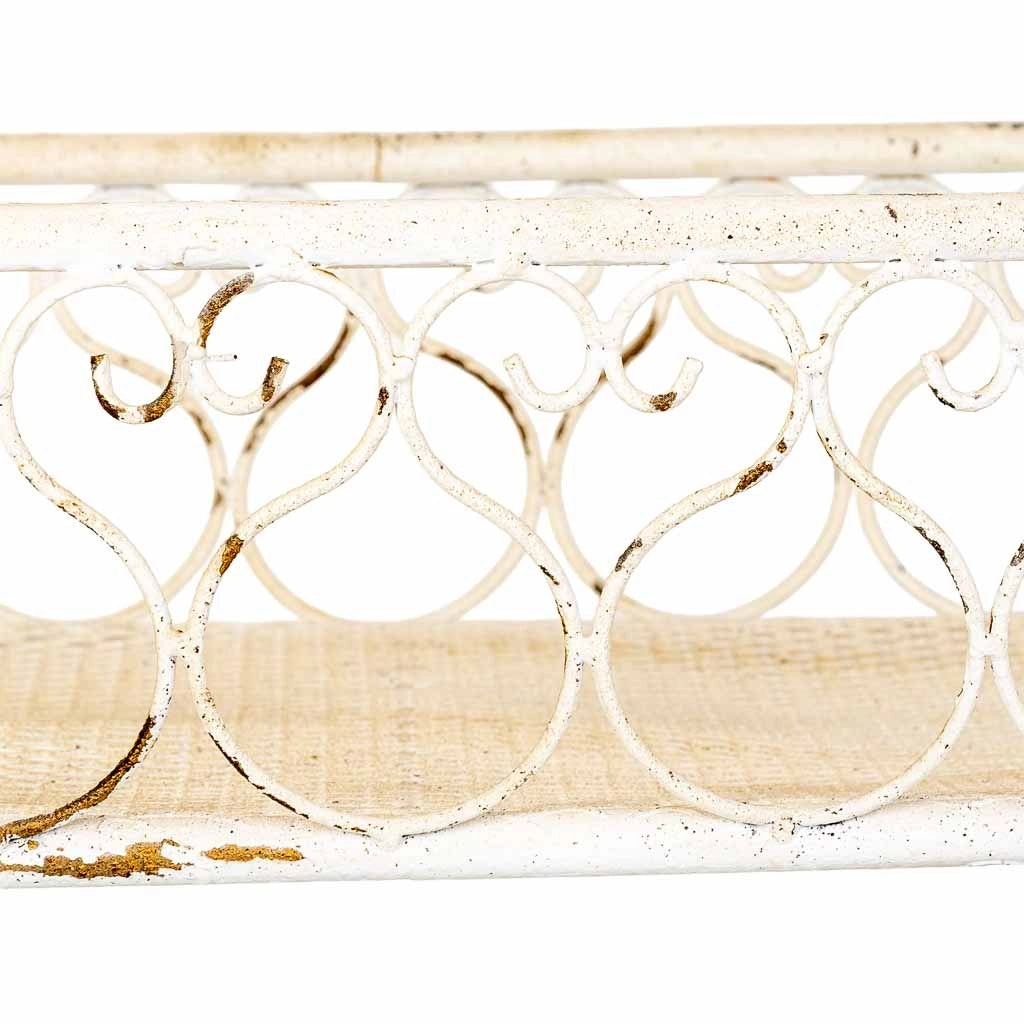 Portavasi in ferro bianco 86x38x84h cm