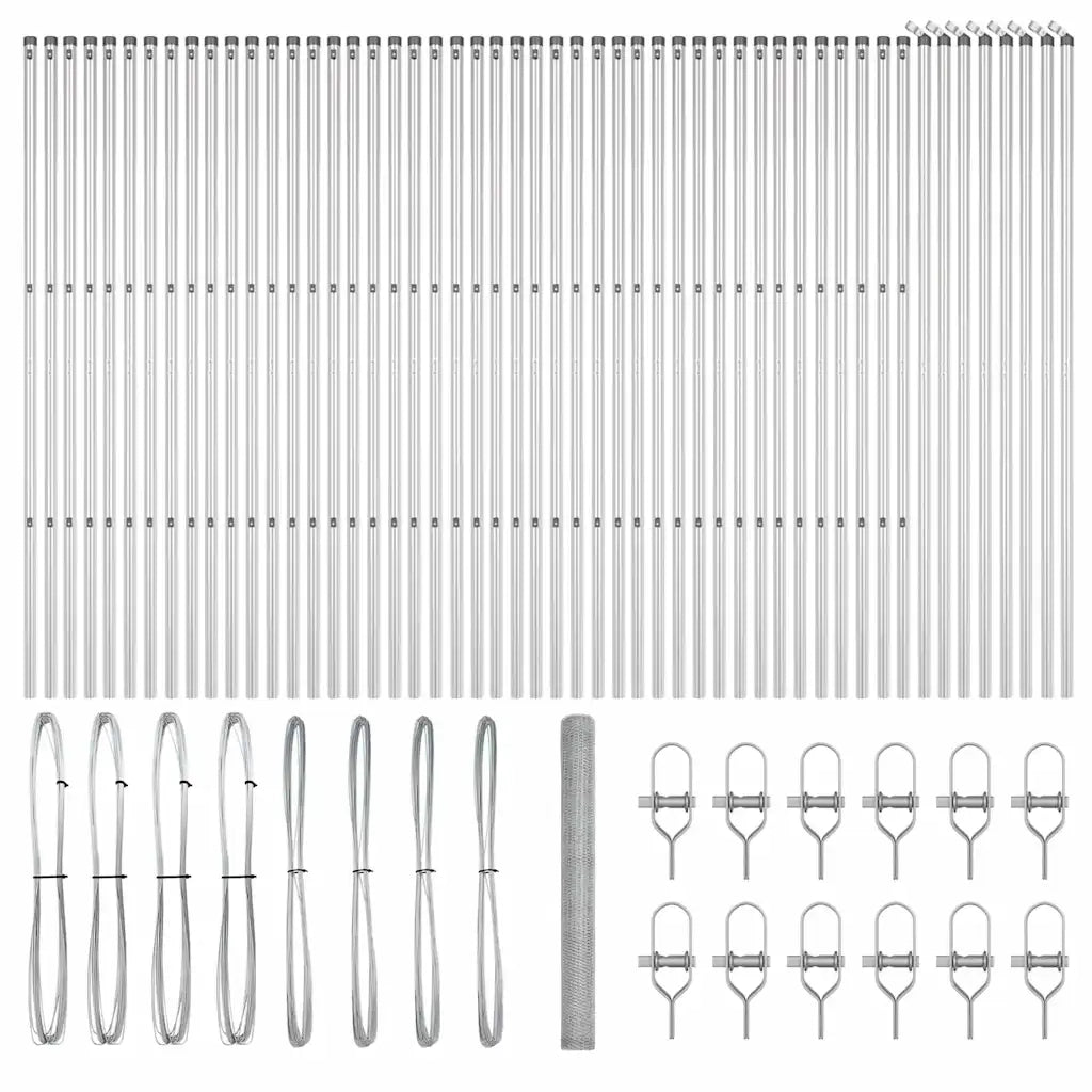 Palo della recinzione Argento 100 x 1,6 m (rete da 25 mm)