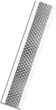 Tappetino in rilievo in alluminio 19 x 152 cm colore argento - 3 m 00083" spessore - 152 cm lunghezza - 19 cm larghezza - 100 pezzi