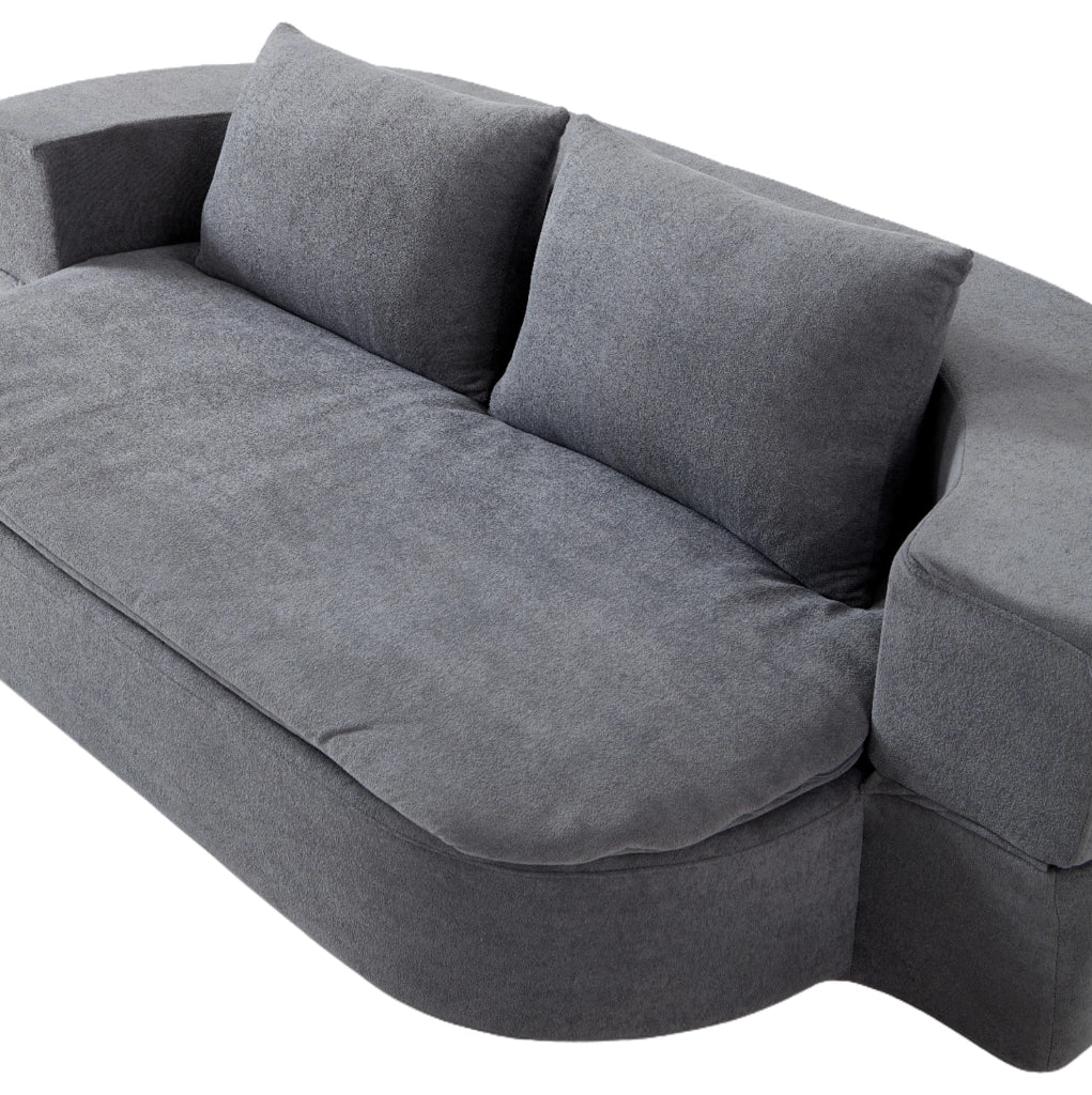Divano letto pieghevole 3 in 1 in flanella grigio chiaro; con coperta