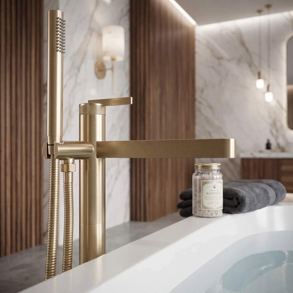Rubinetto Indipendente Rea Grace Brush Gold