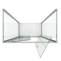 Box Doccia 3 Lati 75x110x75 cm 2 Ante Battenti in Cristallo Opaco 6mm H198 Fosterberg Aalborg Trio