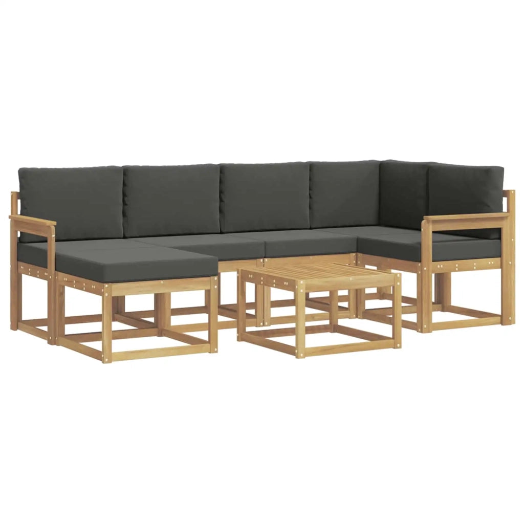 Set di divani da esterno con cuscino 7 pcs Bianco e Antracite 3387901