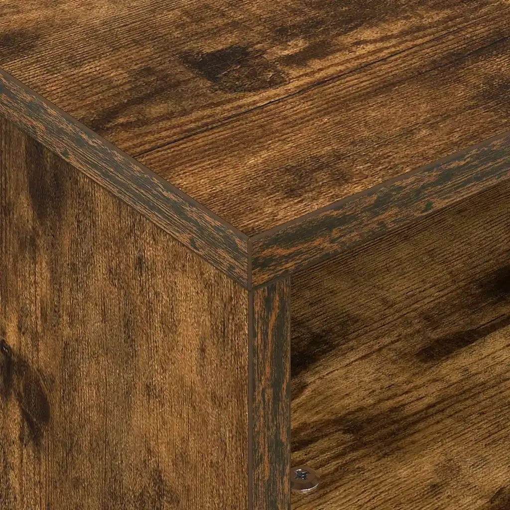 Tavolino con Ruote Rovere fumé 50,5 x 50 x 30 cm