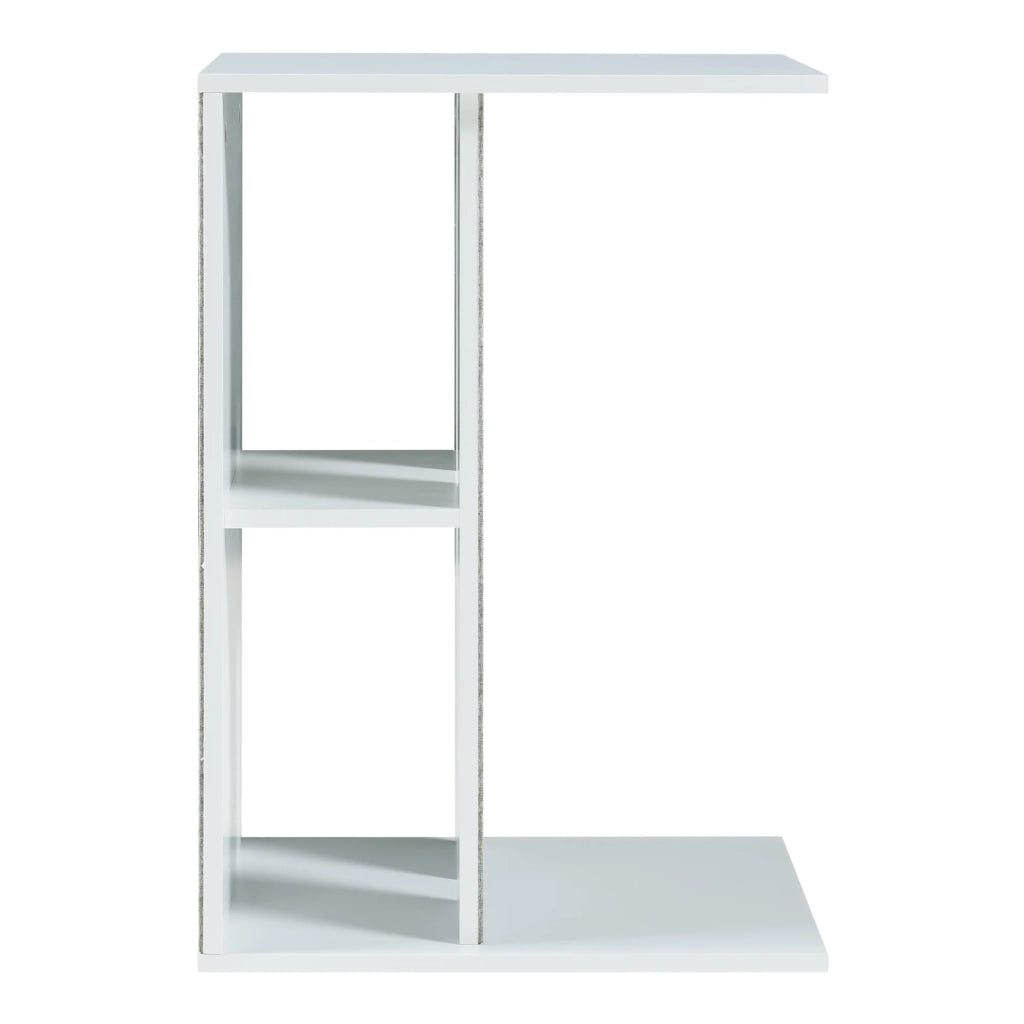 Tavolino laterale con tiragraffi per gatti 58 x 40 x 30 cm bianco 03_0010896