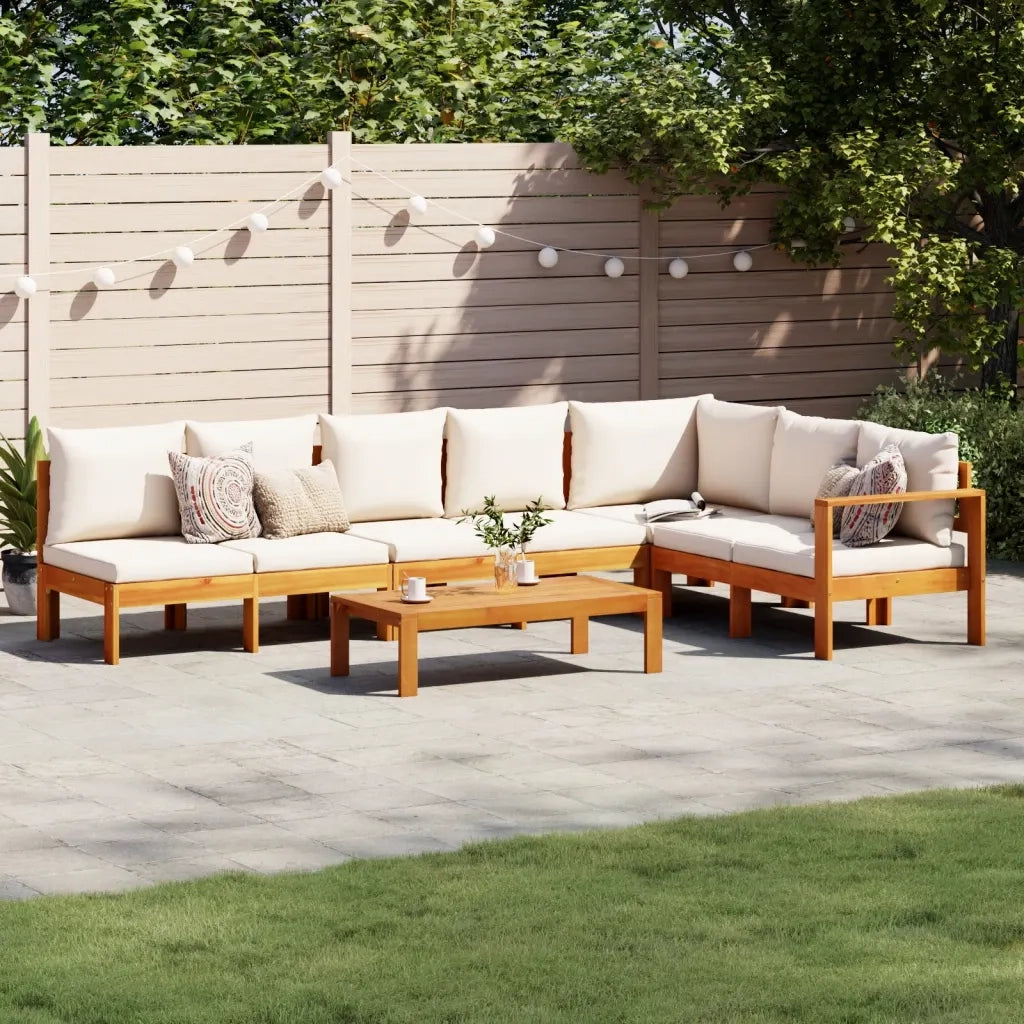 Set Divano da Giardino 5 pz con Cuscini Legno Massello Acacia 3214859