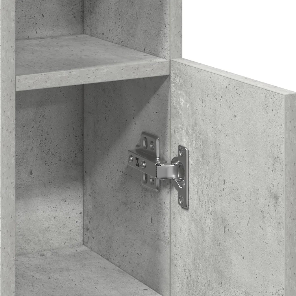 Mobile da Bagno | Armadio da bagno con Portarotolo Grigio Cemento 20,5x22x90 cm