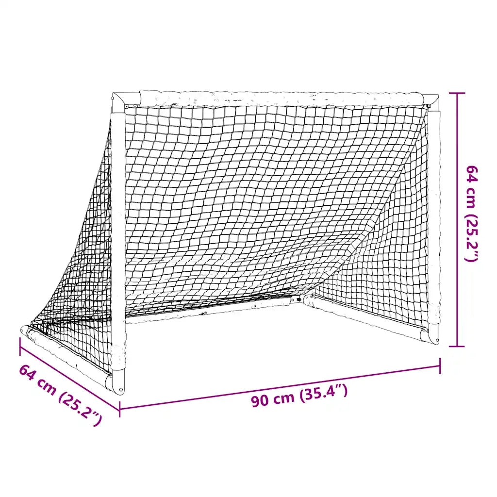 Porta da Calcio per Bambini Pieghevole Nera 90x64x64 cm CFW9187154