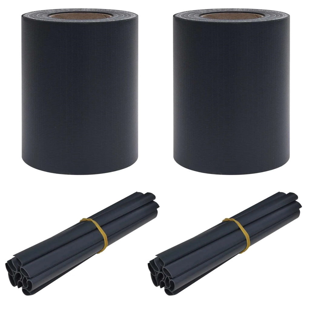 Schermi privati per il giardino 2 pcs Grigio scuro 35 x 0,19 m 3294925