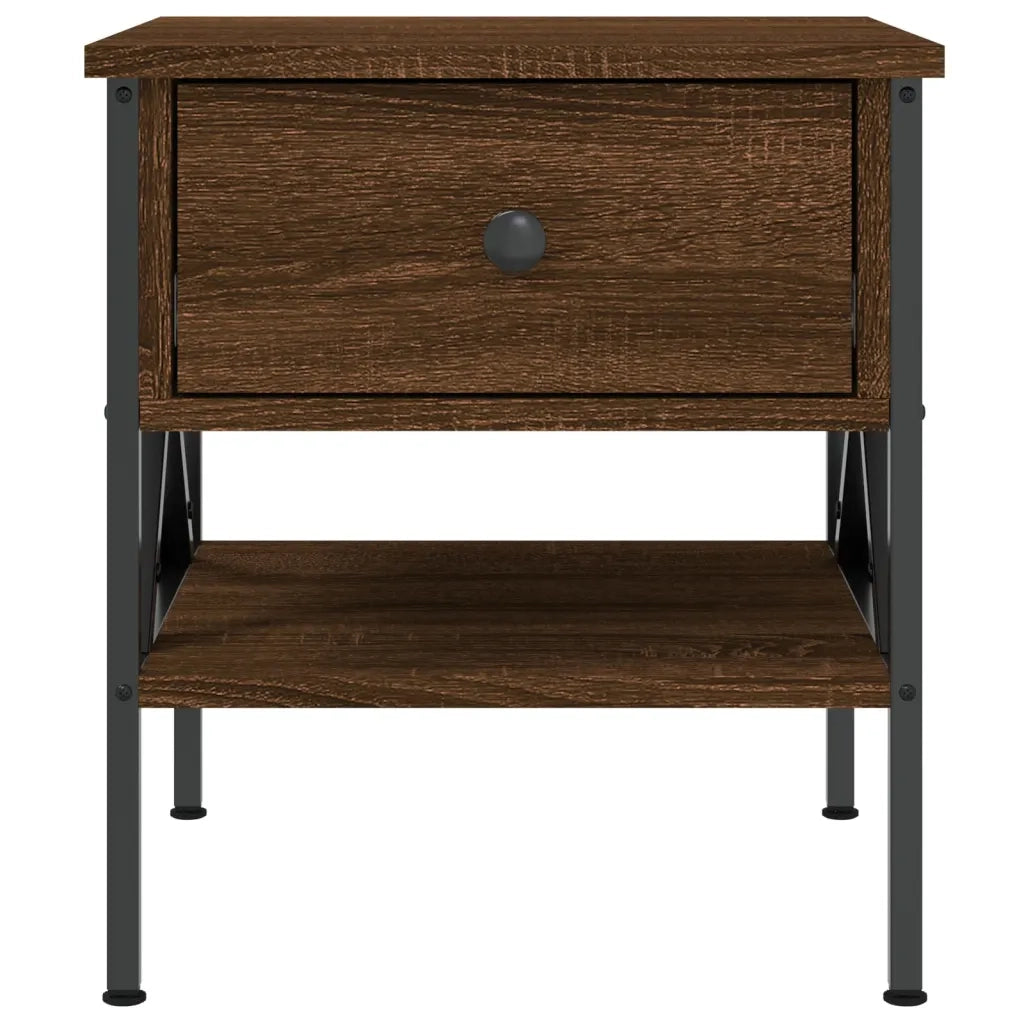 Comodini 2 pz-Set di 2 Tavolino da notte Rovere Marrone 40x42x45 cm in Legno Multistrato