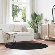 Tappeto Shaggy a Pelo Lungo NAVARRA Nero 160x160 cm poliestere