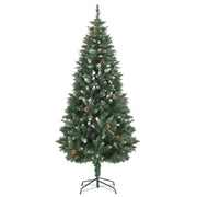 Albero di Natale Artificiale Pigne e Brillantini Bianchi 180 cm 284318