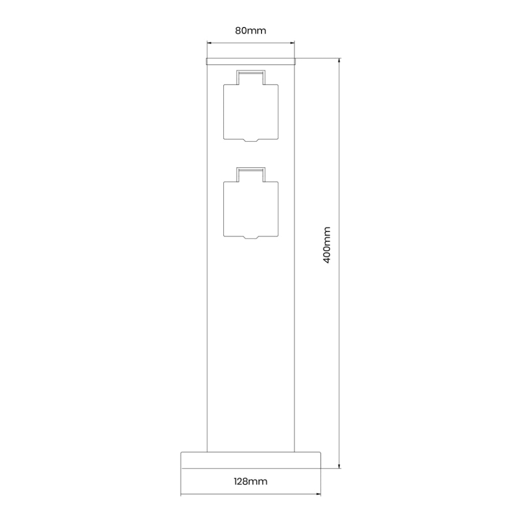 Palo prese da giardino Electric 40 cm 2x IP44 Eko-Light