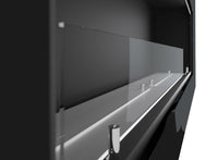 Camino a Bioetanolo da Parete/Incasso 120x49 cm Frame 1200 Inox con Vetro