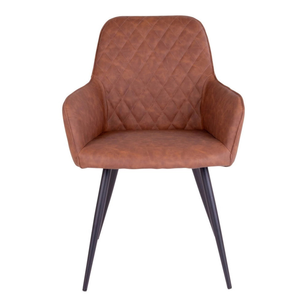 Set di 2 Sedie Harbo 3, Marrone, Similpelle, 65x57x87 cm