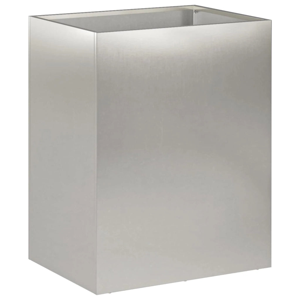 Vaso da giardino Argento 40 x 30 x 40 cm Acciaio Inox 8005478