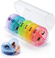 Organizzatore di pastiglie da viaggio 7 giorni AM/PM settimanale con contenitore BPA gratuito per pastiglie, vitamine, medicinali e tablette (bianco)