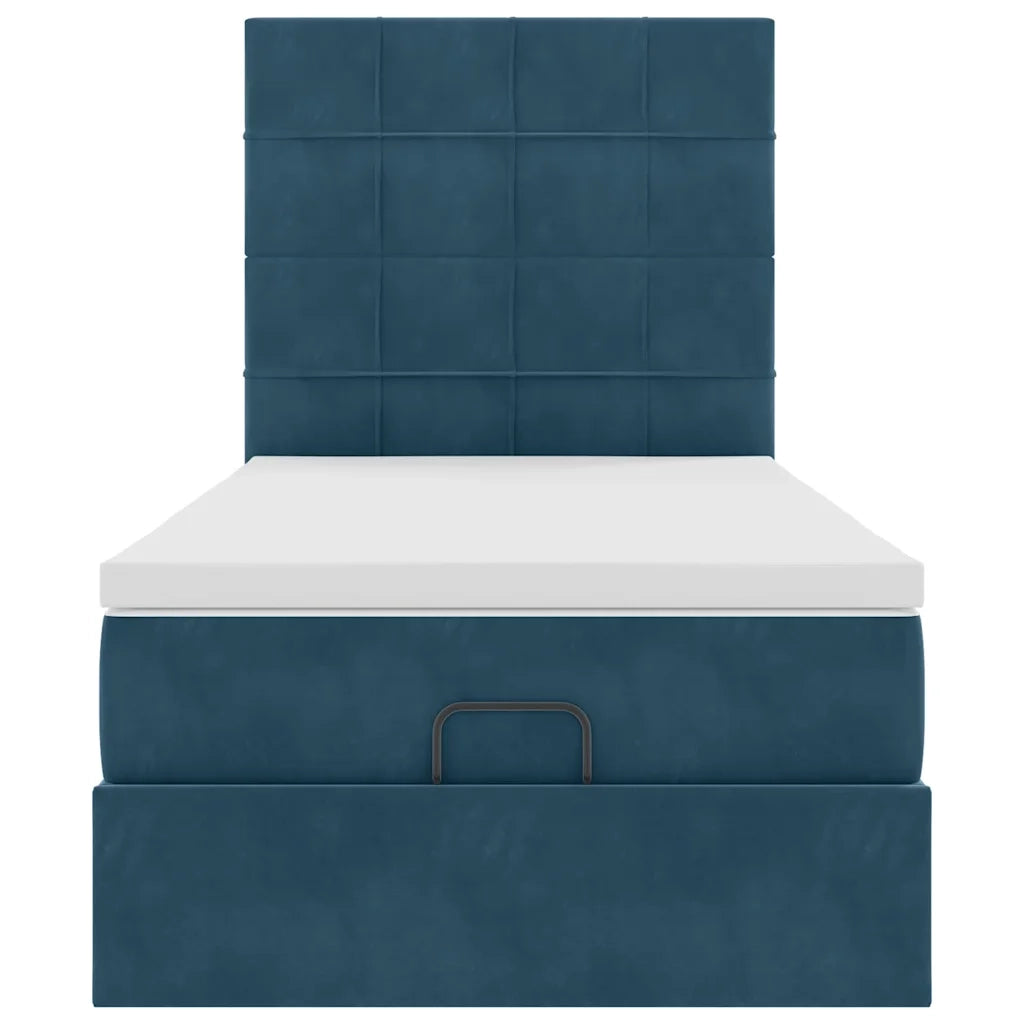 Struttura Letto Pouf con Materassi 80x200 cm Velluto 3313437