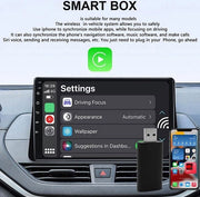Adattatore CarPlay wireless per autoradio - Converte il CarPlay cavo in wireless - Auto-Connect per iOS 10+ dongle CarPlay