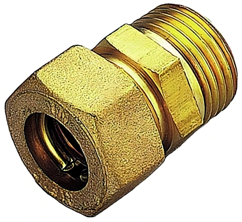 Tiemme RACCORDO IN OTTONE PER TUBO IN RAME diritto maschio mis. 12x1/2 10.00 pz