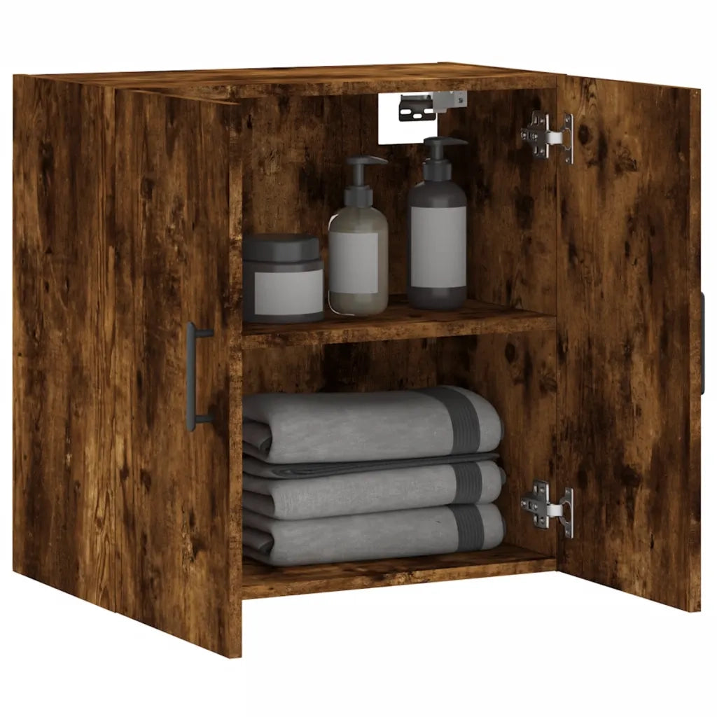 Armadietto a Muro Rovere Fumo 60x31x60 cm in Legno Multistrato 829977