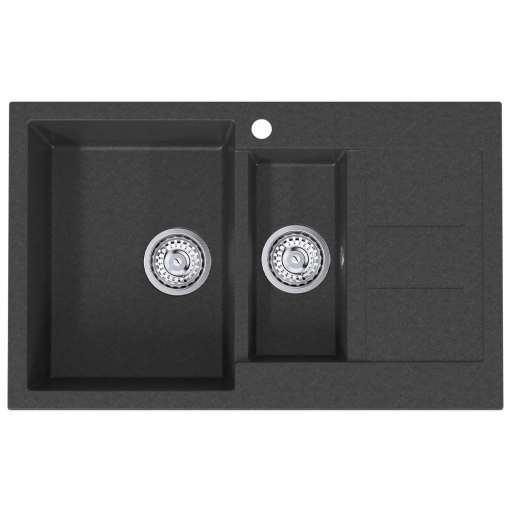 Lavello da cucina a doppia vasca Granito 80 x 50 x 30,5 cm 42053746