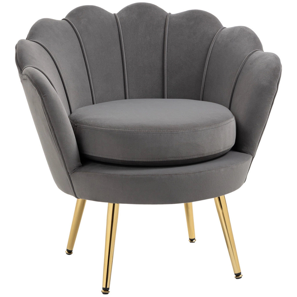 Poltrona con Schienale Alto ¨C zephmum ¨C Grigio, Tessuto, 76x67x74cm