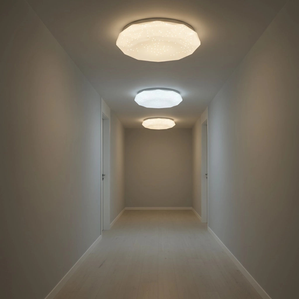 PLAFONIERA LED 36W 3000K-4000K-6500K LUCE REGOLABILE STILE DIAMANTE 31598