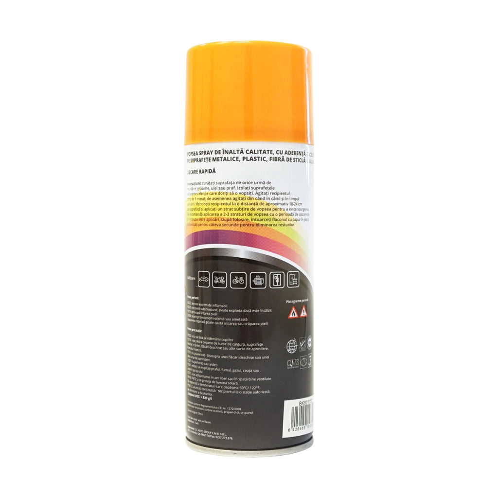 Spray vernice auto gialla tipo Komatsu professionale ad asciugatura rapida, 450 ml MAGIC