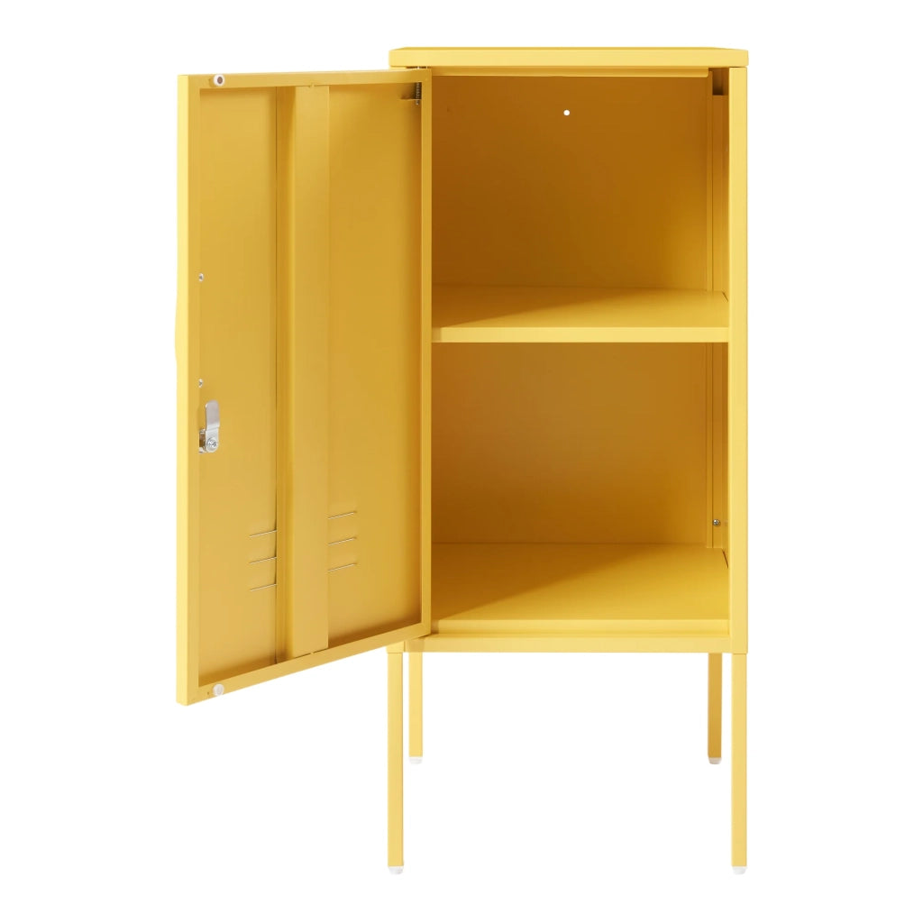 Comodino comodino cassettiera mobile contenitore 82 x 35 x 35 cm acciaio giallo 03_0011007
