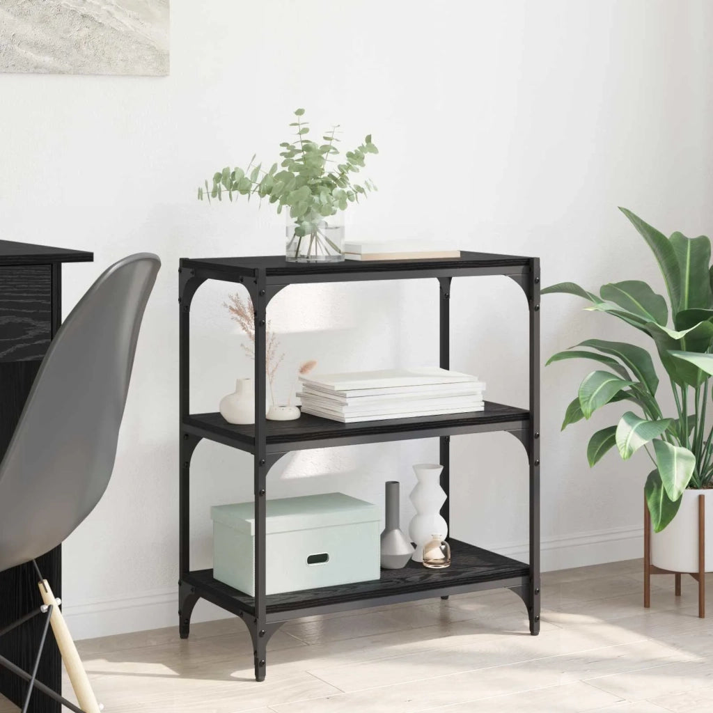 Armadio per Libri Rovere nero 60 x 33 x 70,5 cm 881107