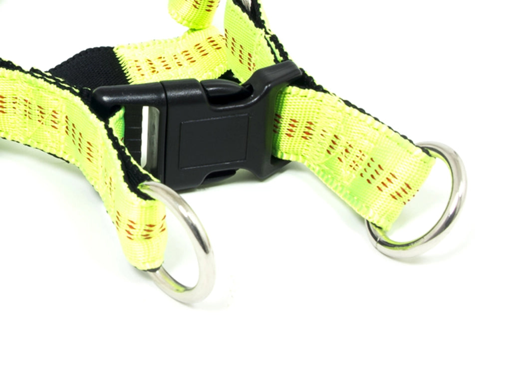 Pettorina Per Cani Regolabile E Resistente Modello Color Doggy - M - Verde Fluo